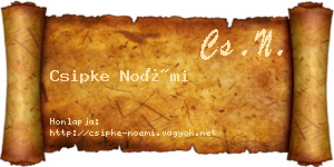 Csipke Noémi névjegykártya